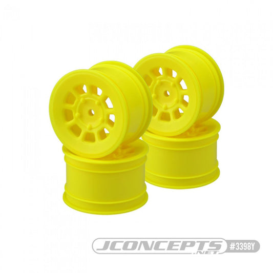JCO3398Y - JConcepts 9-Shot 2.2&quot; Rear Wheel - Yellow - 4pc.