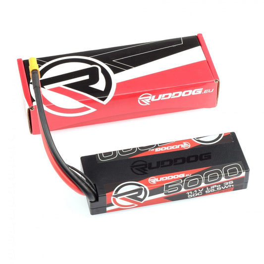 RP-0412 - RUDDOG 5000mAh 50C 11.1V LiPo Stick Pack Battery with XT60 Plug