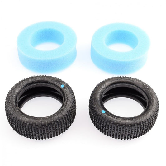 SR-SW-106FS - Sweep Racing SQUARE ARMOR Front Silver (Ultra Soft) 1:10 Buggy tires / open cell inserts - 2pcs