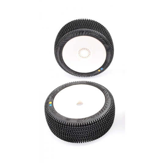SR-SWPW-316YXP - Sweep Racing WHIPS Yellow (Extreme soft) X Pre-glued tires / white wheels - 4pcs