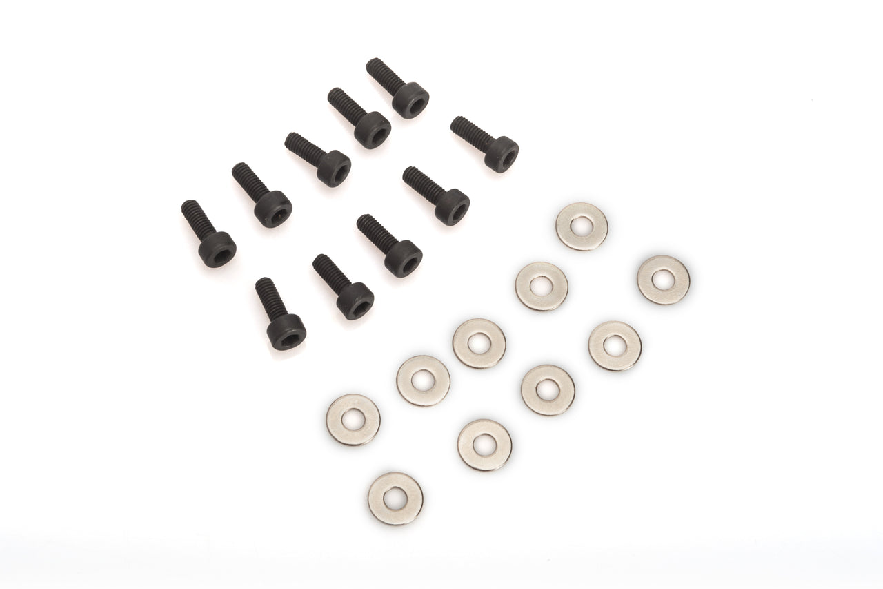 124134 - LRP S10 Twister - M3x8mm Innensechskant Zylinderschraube + U-Scheiben (10 Stk.)
