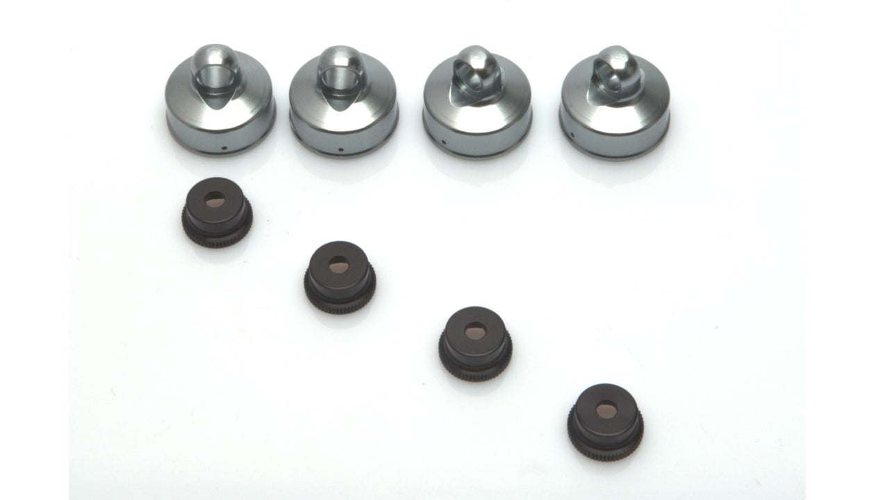 133161 - LRP S8 Rebel - BigBore Dämpferkappen oben (Aluminium) und unten (je 4 Stk.)