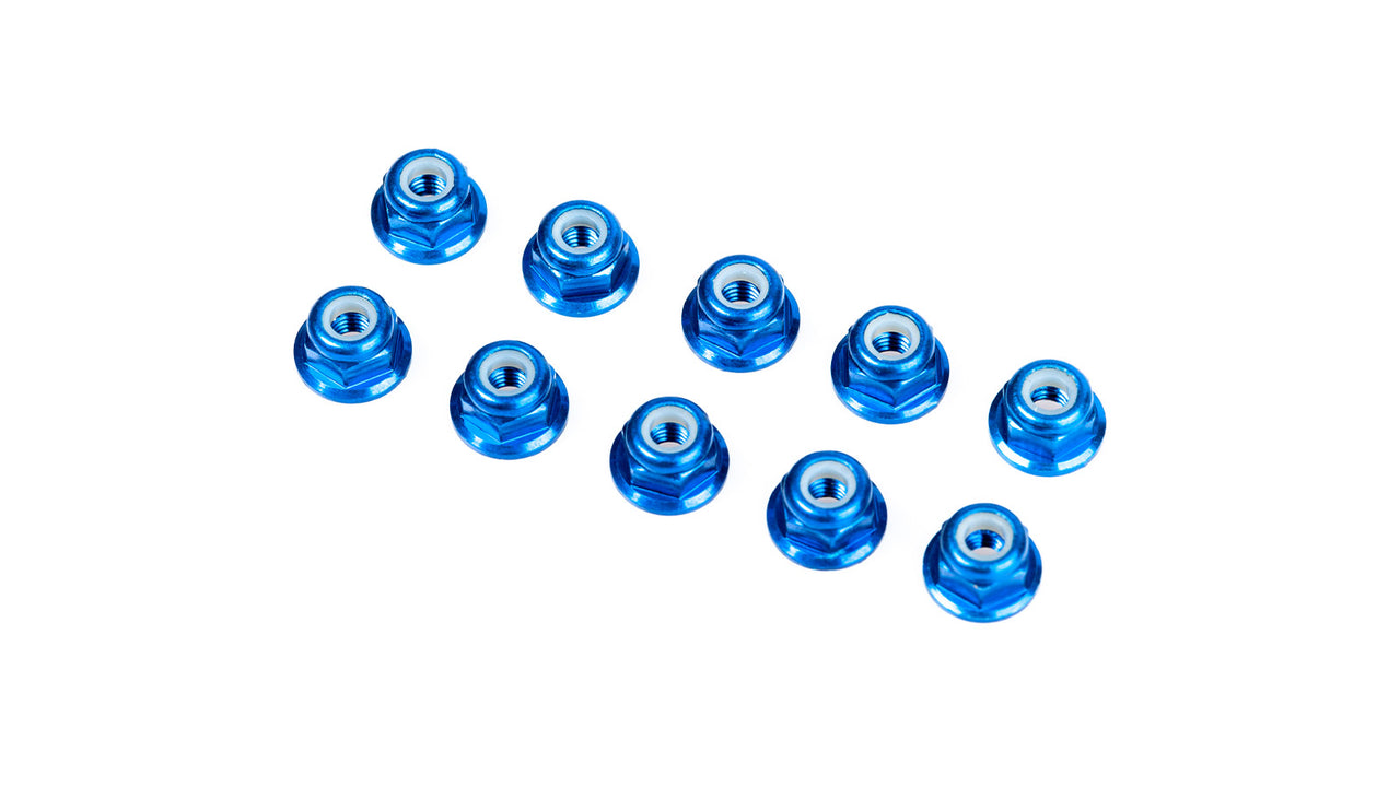 134141 - LRP M3 Stoppmutter blau, Aluminium (10 Stk.)