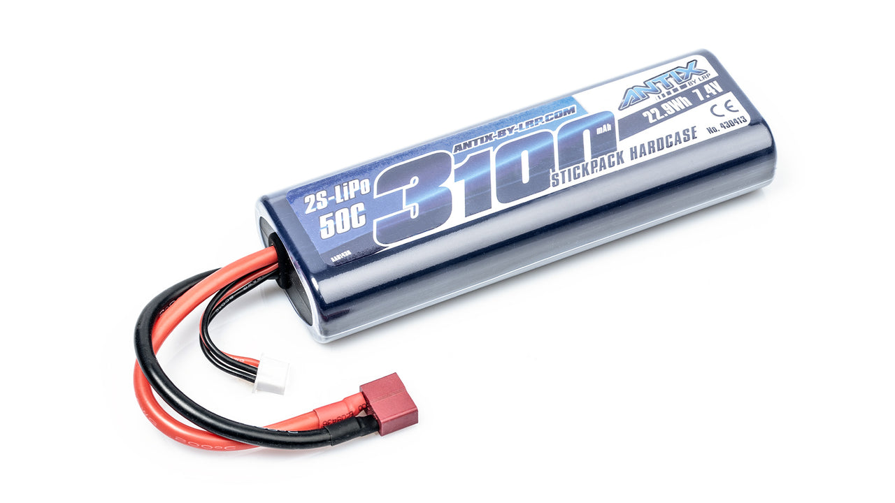 430413U - ANTIX by LRP 3100 - 7.4V - 50C LiPo Car Stickpack Hardcase - T-Plug