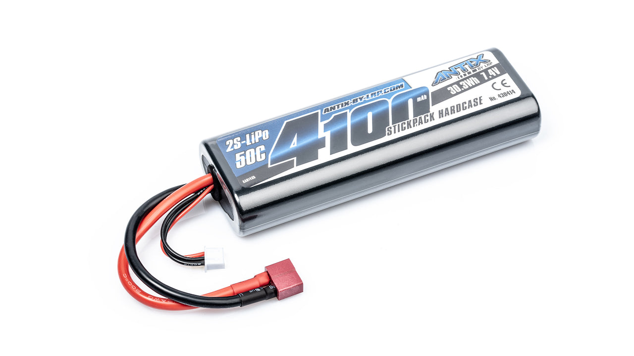 430414U - ANTIX by LRP 4100 - 7.4V - 50C LiPo Car Stickpack Hardcase - T-Plug