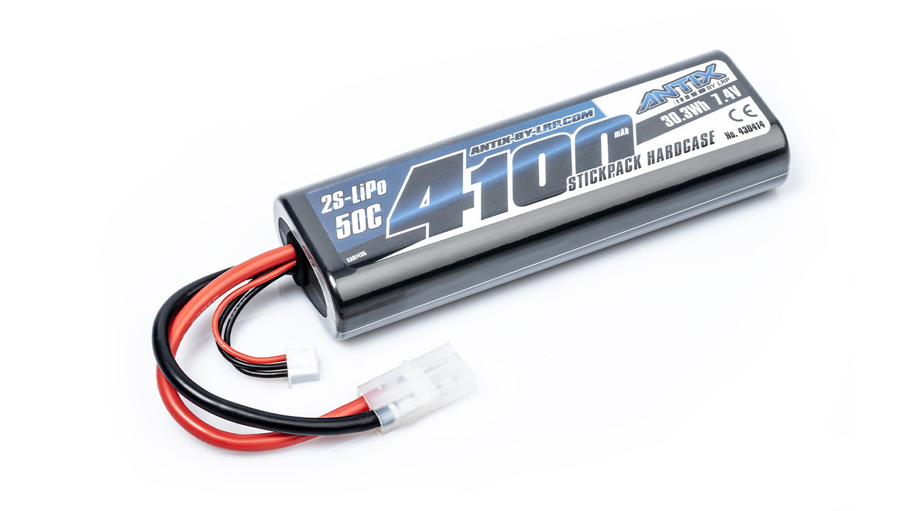 430414 - ANTIX by LRP 4100 - 7.4V - 50C LiPo Car Stickpack Hardcase - Tamiya-Plug
