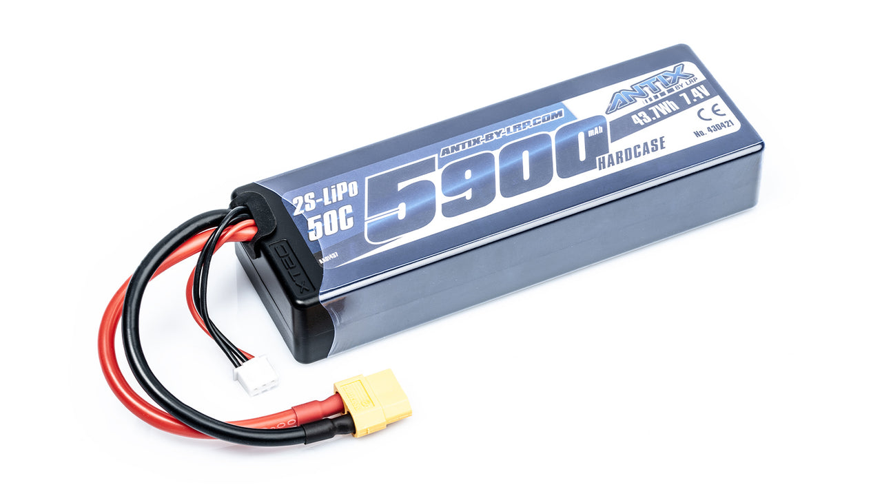 430421XT60 - ANTIX by LRP 5900 - 7.4V - 50C LiPo Car Hardcase - XT60-Plug