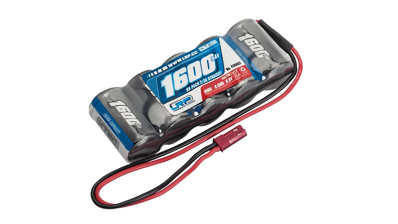 430602 - LRP XTEC RX-Pack Straight 2/3A NiMH - BEC - 6.0V - 1600mAh