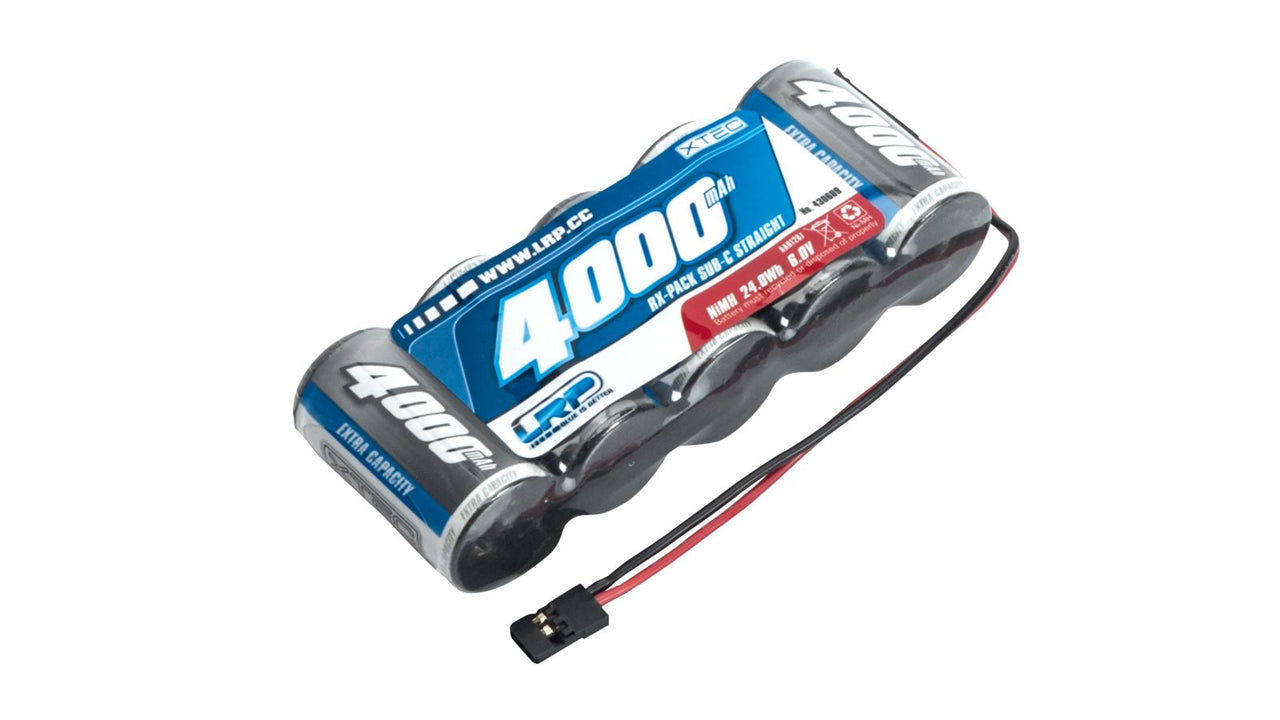 430609 - LRP XTEC 1/5 RX-Pack Straight SubC NiMH - JR - 6.0V - 4000mAh