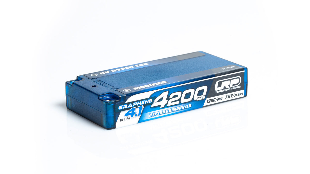 432273 - LRP HV Hyper LCG Modified Shorty GRAPHENE-4.1 4200mAh Hardcase - 7.6V LiPo - 120C/60C
