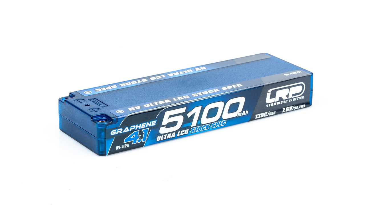 432277 - LRP HV Ultra LCG Stock Spec GRAPHENE-4.1 5100mAh Hardcase - 7.6V LiPo - 135C/65C