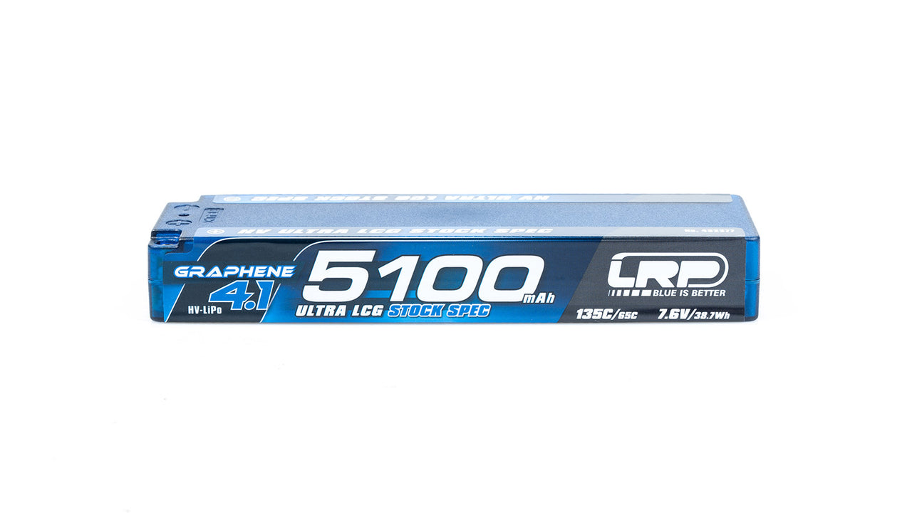 432277 - LRP HV Ultra LCG Stock Spec GRAPHENE-4.1 5100mAh Hardcase - 7.6V LiPo - 135C/65C