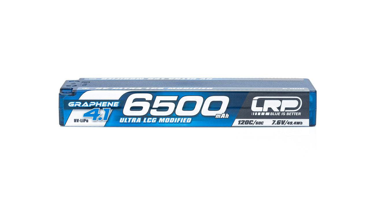 432282 - LRP HV Ultra LCG Modified GRAPHENE-4.1 6500mAh Hardcase - 7.6V LiPo - 120C/60C