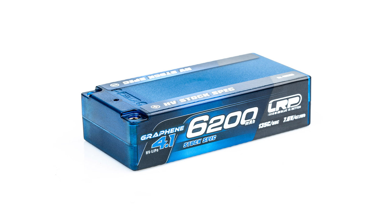 432285 - LRP HV Stock Spec Shorty GRAPHENE-4.1 6200mAh Hardcase - 7.6V LiPo - 135C/65C