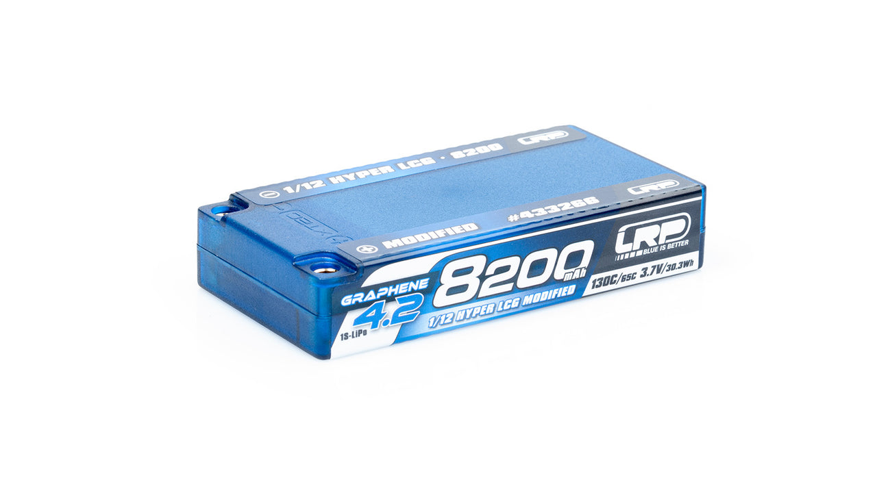 433266 - LRP 1/12 Hyper LCG Modified GRAPHENE-4.2 8200mAh Hardcase Akku - 3.7V - 130C/65C