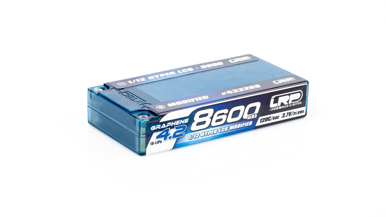 433268 - LRP 1/12 Hyper LCG Modified GRAPHENE-4.2 8600mAh Hardcase Akku - 3.7V - 120C/60C