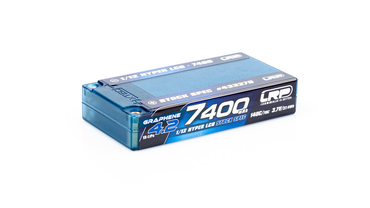 433270 - LRP 1/12 Hyper LCG StockSpec GRAPHENE-4.2 7400mAh Hardcase Akku - 3.7V - 140C/70C