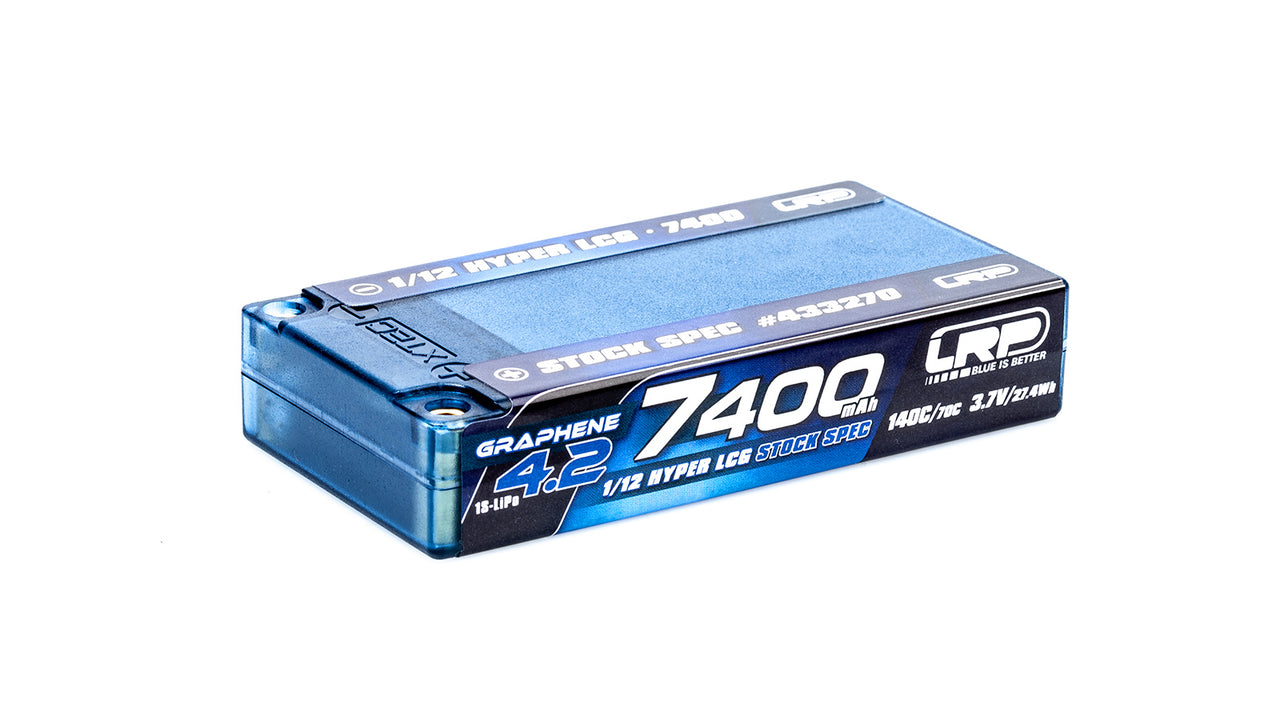 433270 - LRP 1/12 Hyper LCG StockSpec GRAPHENE-4.2 7400mAh Hardcase Akku - 3.7V - 140C/70C