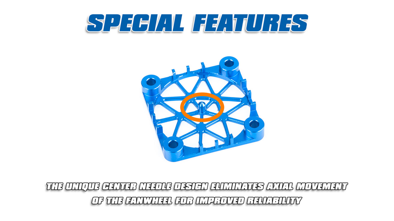 501980 - LRP WorksTeam Aluminium Schutzgitter für 30mm Lüfter - blau