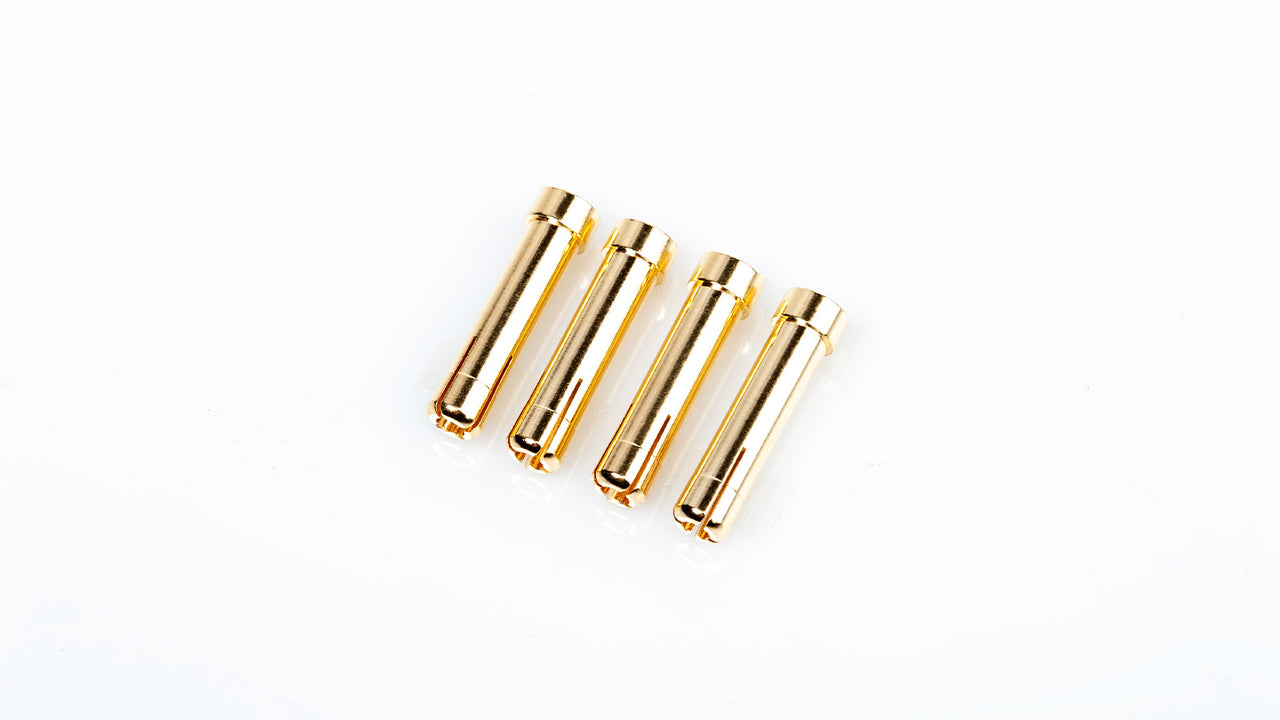 65811 - LRP WorksTeam Gold-Adapterstecker 5mm auf 4mm (4 Stk.)