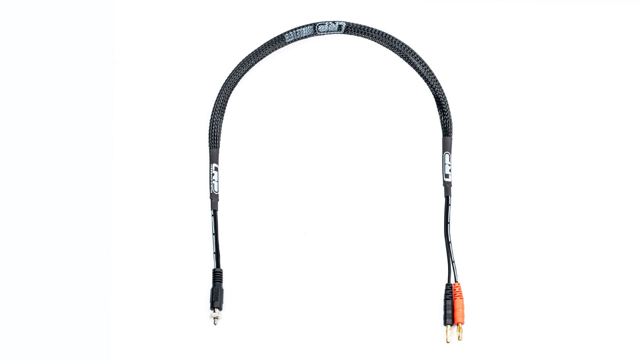 65826 - LRP Ladekabel - 50cm - 4mm auf Gl?hkerzenstecker