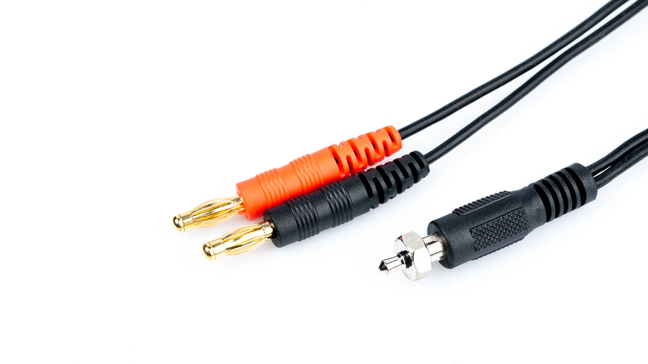 65826 - LRP Ladekabel - 50cm - 4mm auf Gl?hkerzenstecker