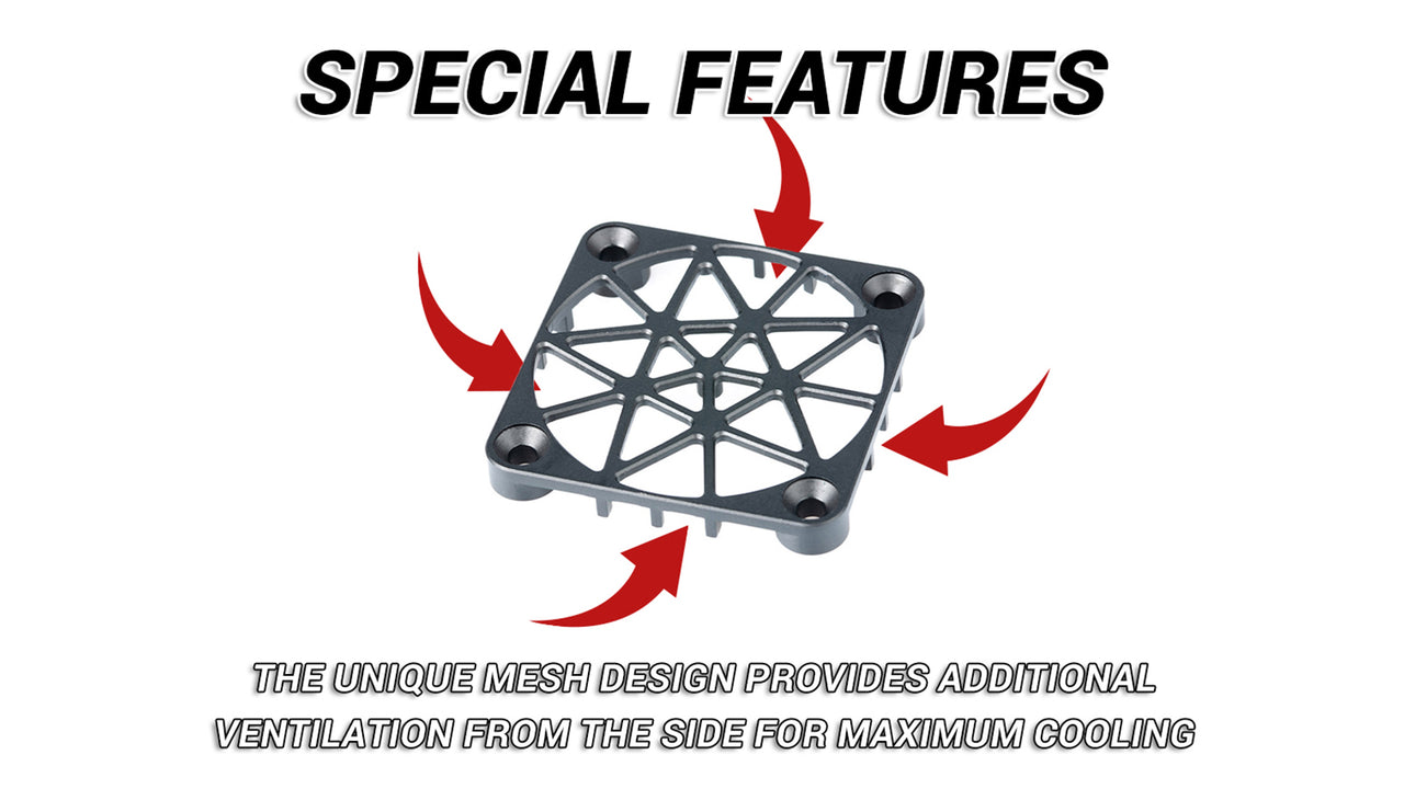 901981 - NOSRAM Aluminium Schutzgitter für 40mm Lüfter - schwarz