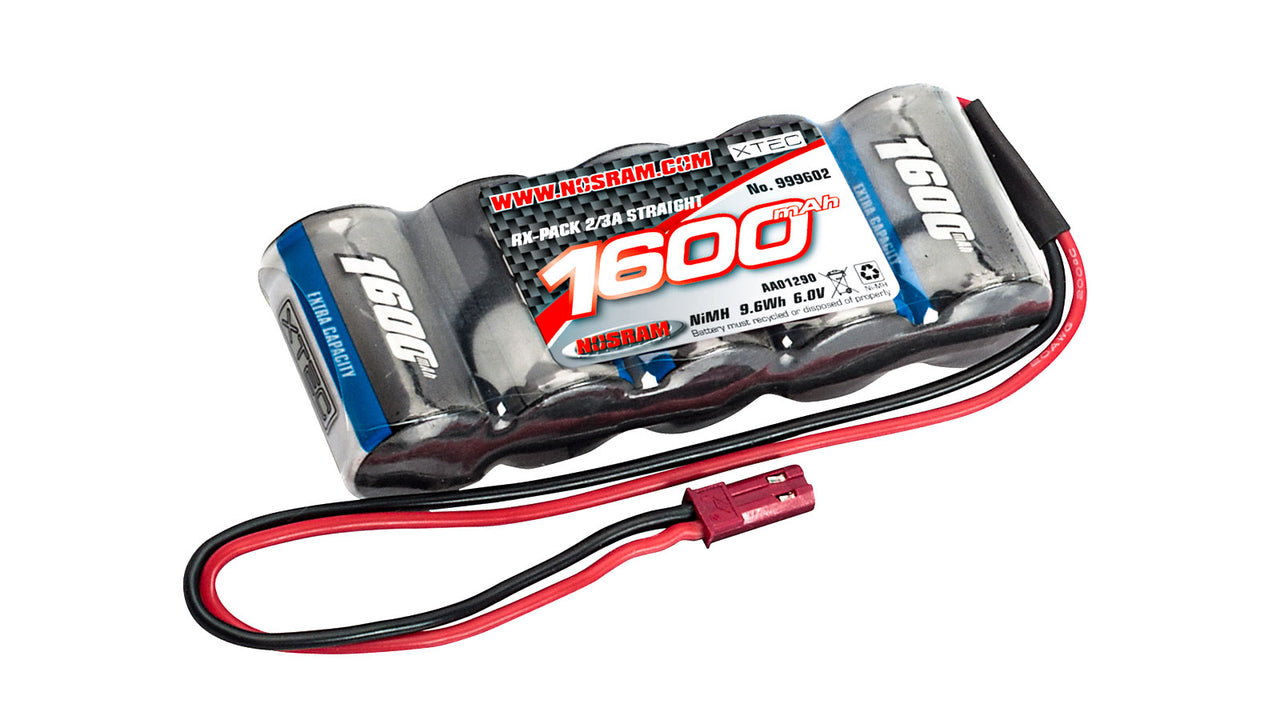 999602 - NOSRAM XTEC RX-Pack Straight 2/3A NiMH - BEC - 6.0V - 1600mAh