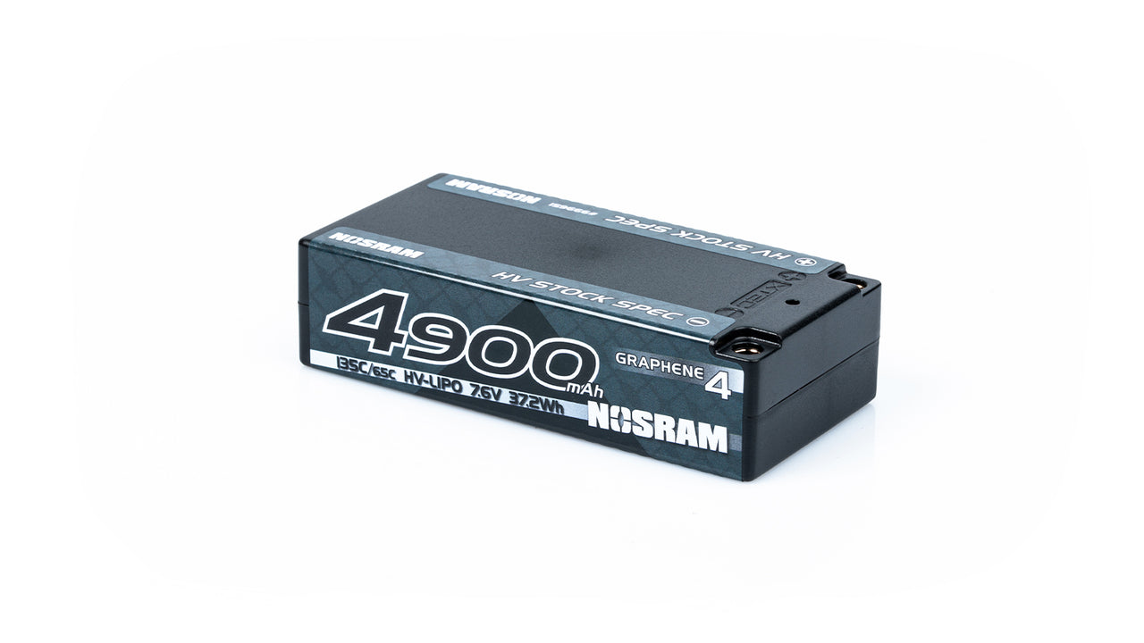 999651 - NOSRAM HV Stock Spec Shorty GRAPHENE-4 4900mAh Hardcase Akku - 7.6V LiPo - 135C/65C
