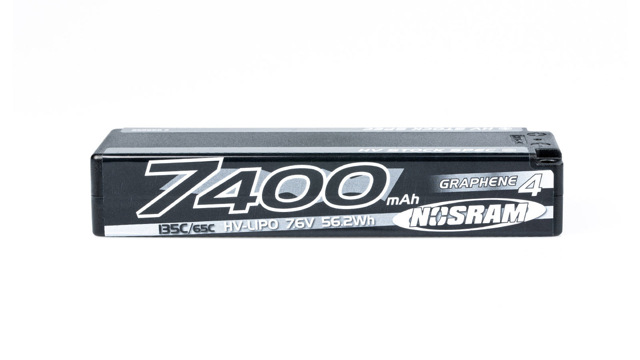 999652 - NOSRAM HV Stock Spec GRAPHENE-4 7400mAh Hardcase Akku - 7.6V LiPo - 135C/65C