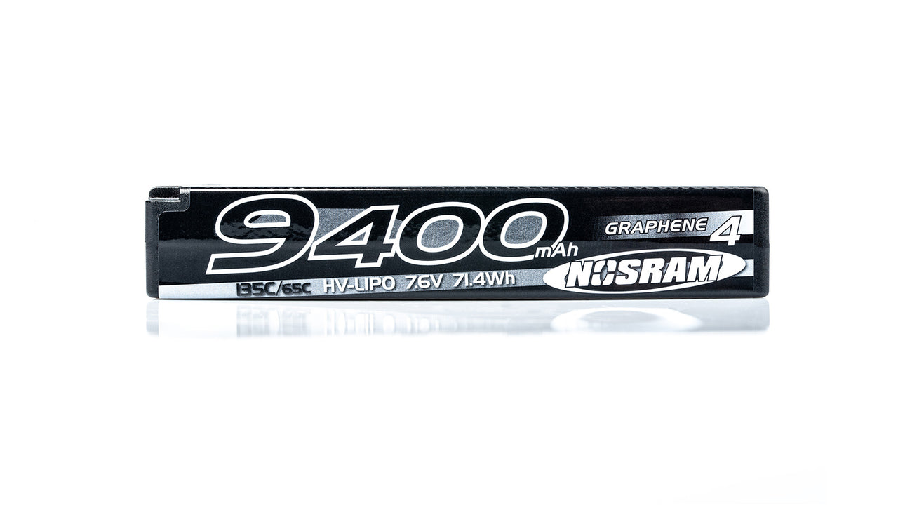 999654 - NOSRAM HV Stock Spec GRAPHENE-4 9400mAh Hardcase - 7.6V LiPo - 135C/65C