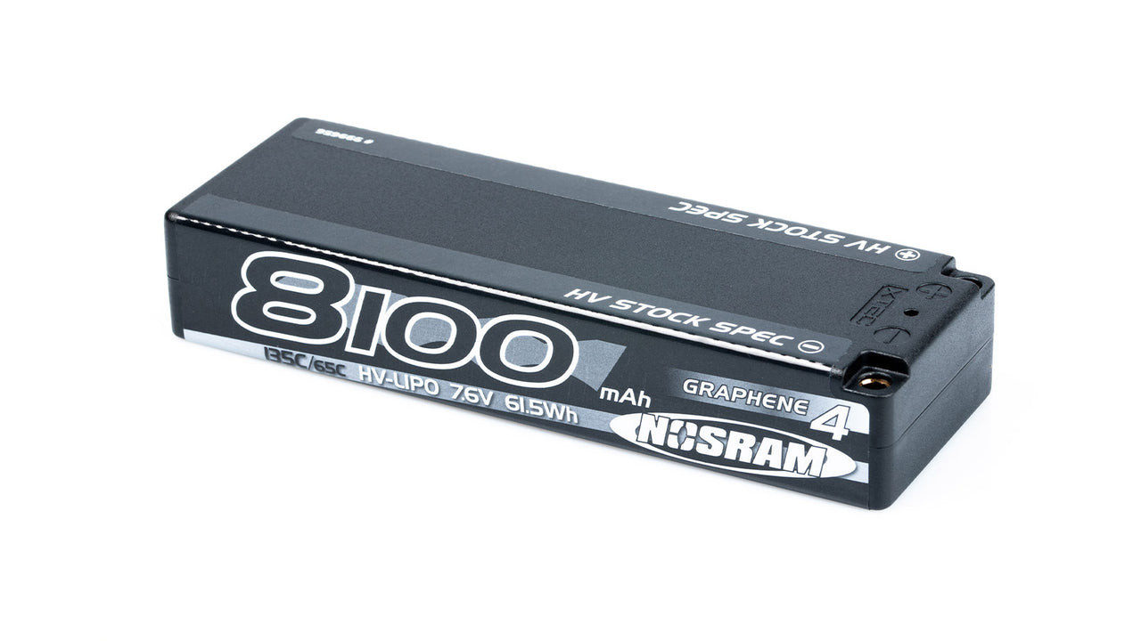 999656 - NOSRAM HV Stock Spec GRAPHENE-4 8100mAh Hardcase Akku - 7.6V LiPo - 135C/65C
