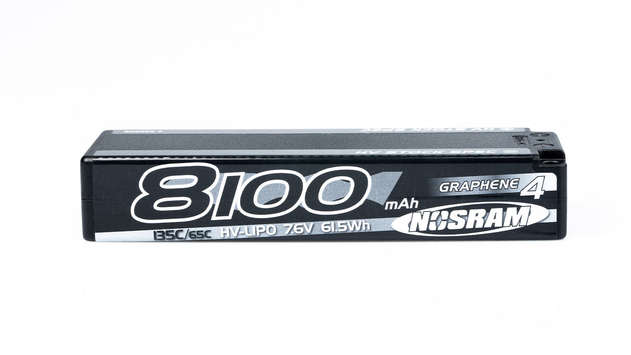999656 - NOSRAM HV Stock Spec GRAPHENE-4 8100mAh Hardcase Akku - 7.6V LiPo - 135C/65C