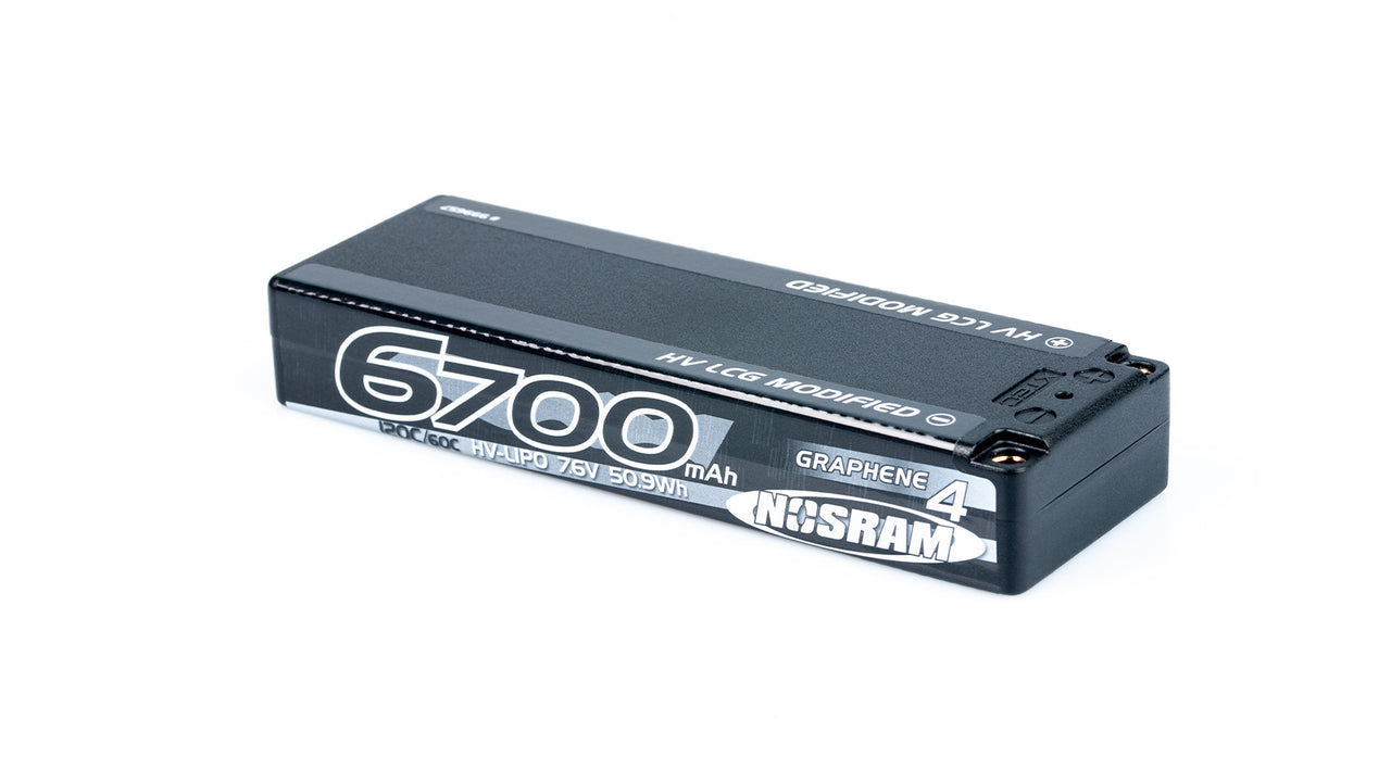 999657 - NOSRAM HV LCG Modified GRAPHENE-4 6700mAh Hardcase Akku - 7.6V LiPo - 120C/60C
