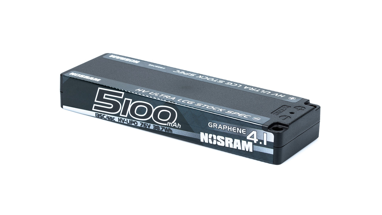 999746 - NOSRAM HV Ultra LCG Stock Spec GRAPHENE-4.1 5100mAh Hardcase - 7.6V LiPo - 135C/65C
