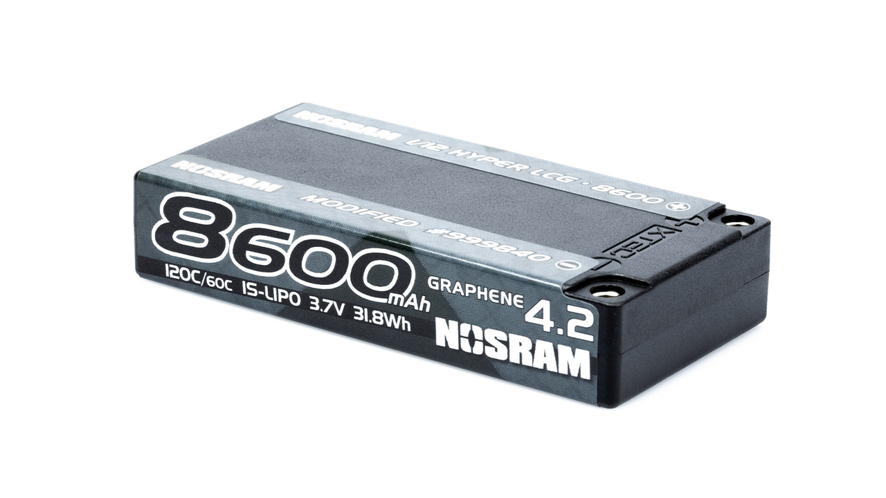 999840 - NOSRAM 1/12 Hyper LCG Modified GRAPHENE-4.2 8600mAh Hardcase Akku - 3.7V - 120C/60C