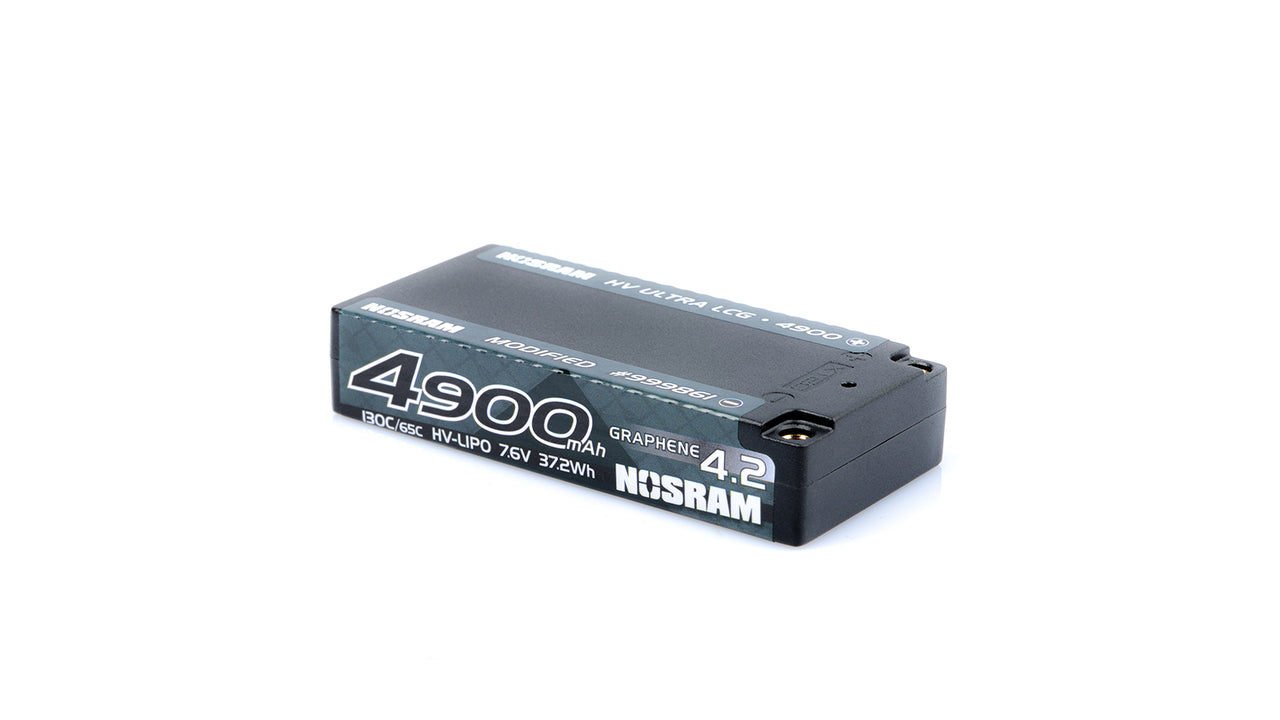 999861 - NOSRAM HV Ultra LCG Modified Shorty GRAPHENE-4.2 4900mAh Hardcase-Akku - 7,6 V LiPo - 130C/65C
