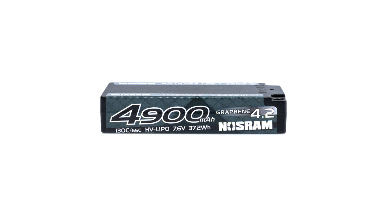 999861 - NOSRAM HV Ultra LCG Modified Shorty GRAPHENE-4.2 4900mAh Hardcase-Akku - 7,6 V LiPo - 130C/65C