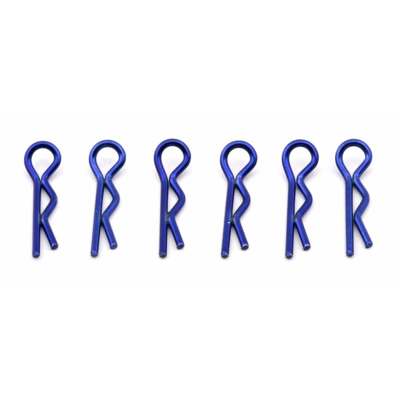 AE1736 - Team Associated Body Clips, metallic blue, short