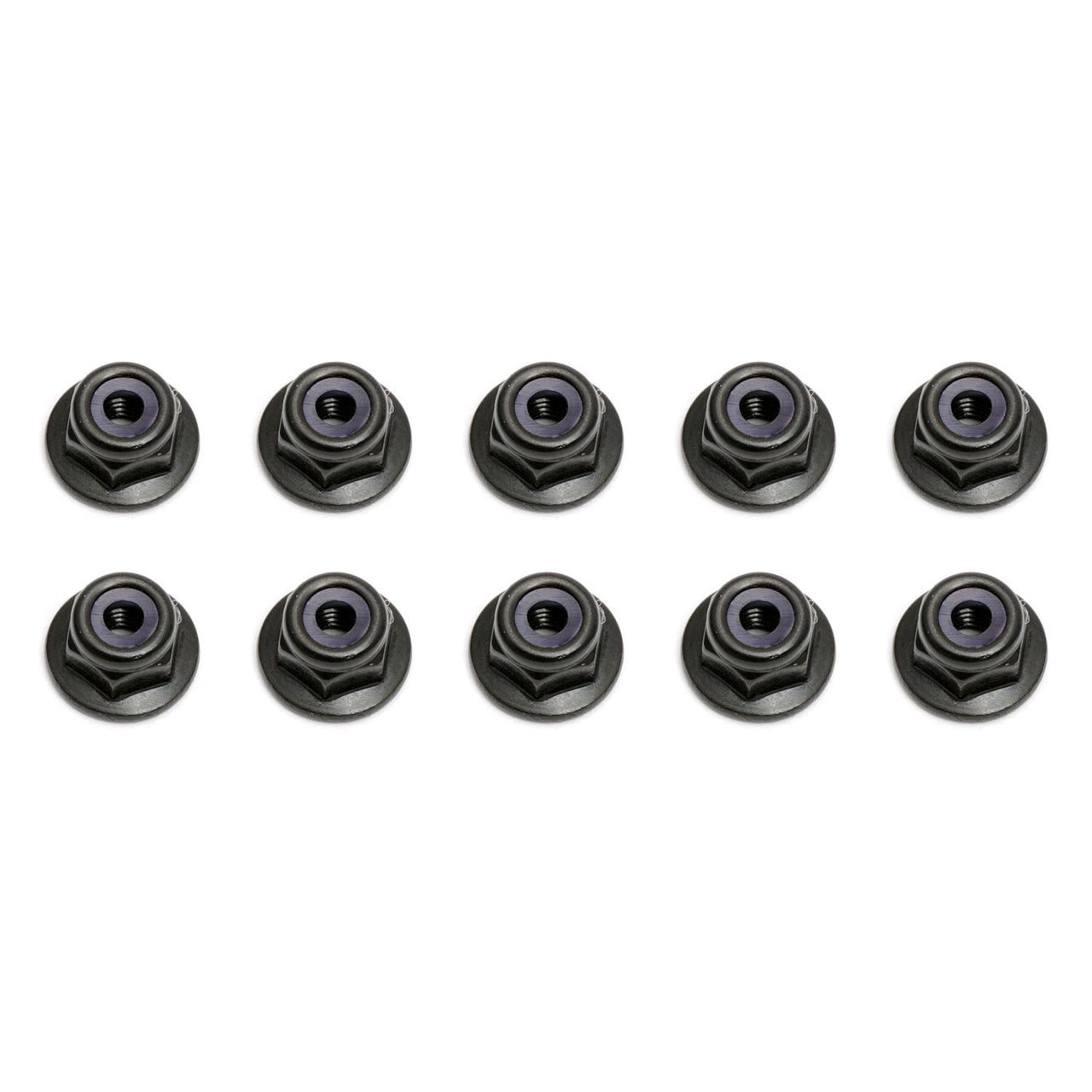 AE25612 - Team Associated Locknuts, M3, flanged, black