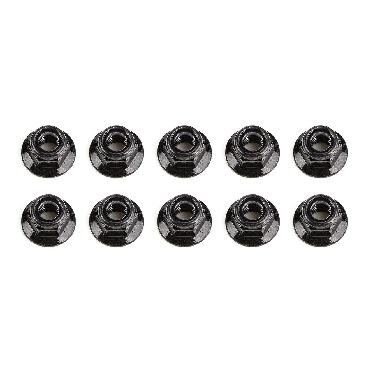 AE25945 - Team Associated M5 Locknuts, flanged, black