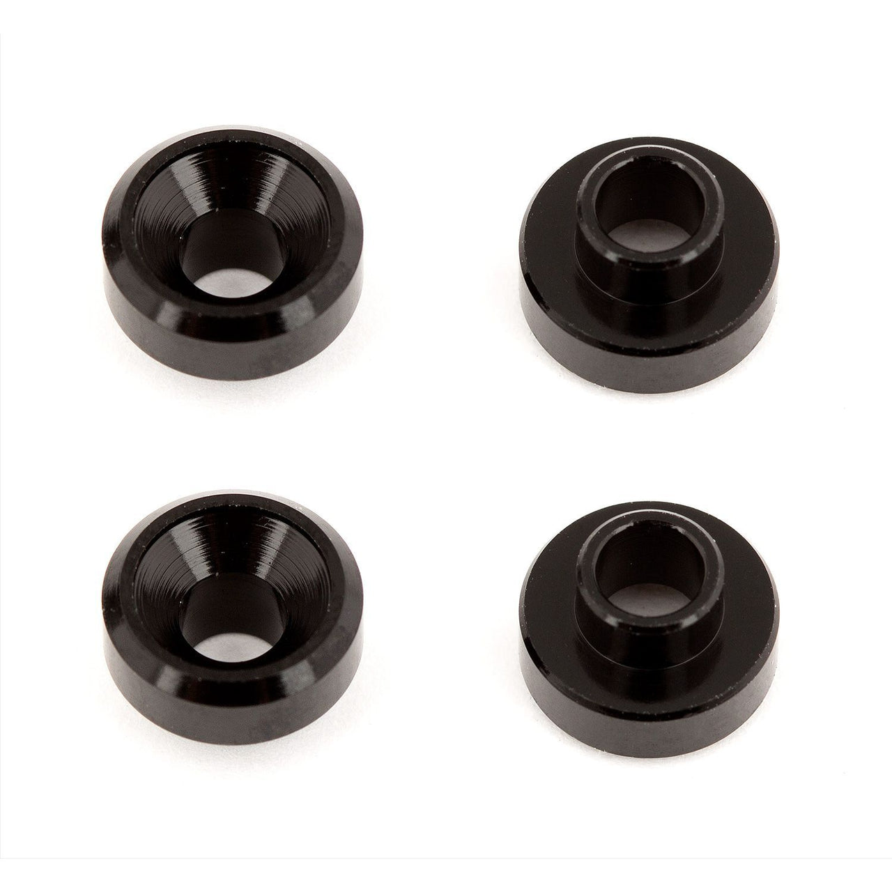 AE27128 - Team Associated Servo Washers, black aluminum