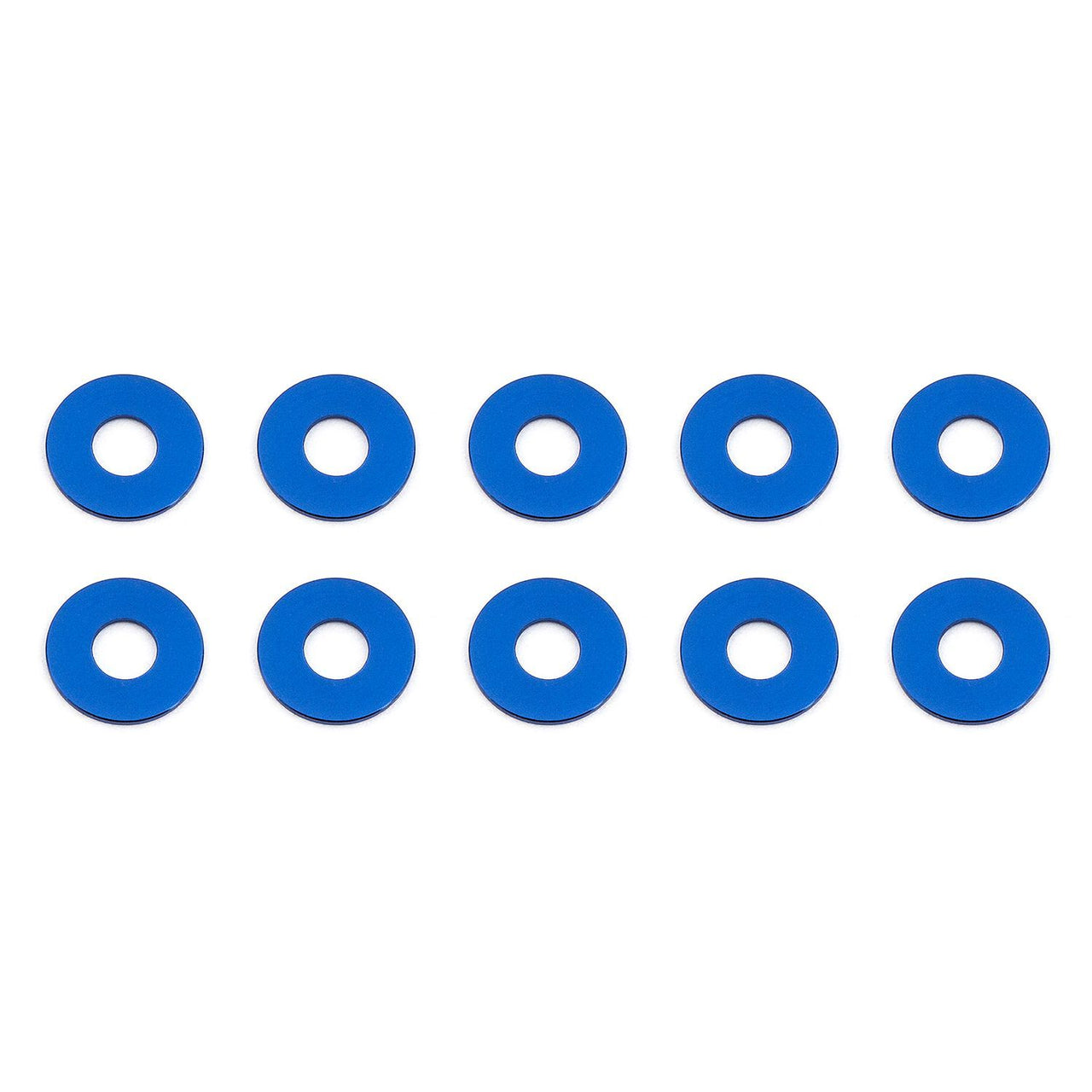 AE31384 - Team Associated Bulkhead Washers, 7.8x3.0x0.5mm, blue aluminum