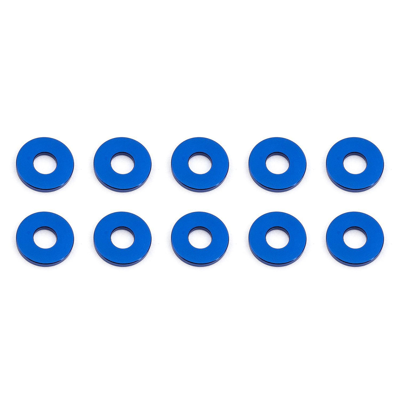 AE31385 - Team Associated Bulkhead Washers, 7.8x3.0x1.0mm, blue aluminum