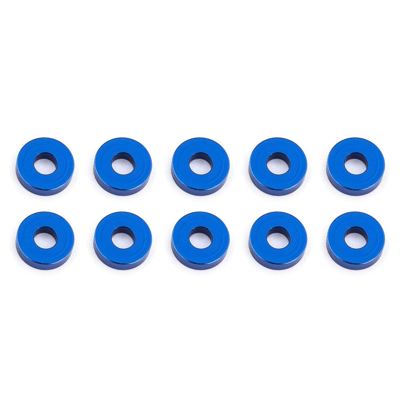 AE31386 - Team Associated Bulkhead Washers, 7.8x3.0x2.0mm, blue aluminum