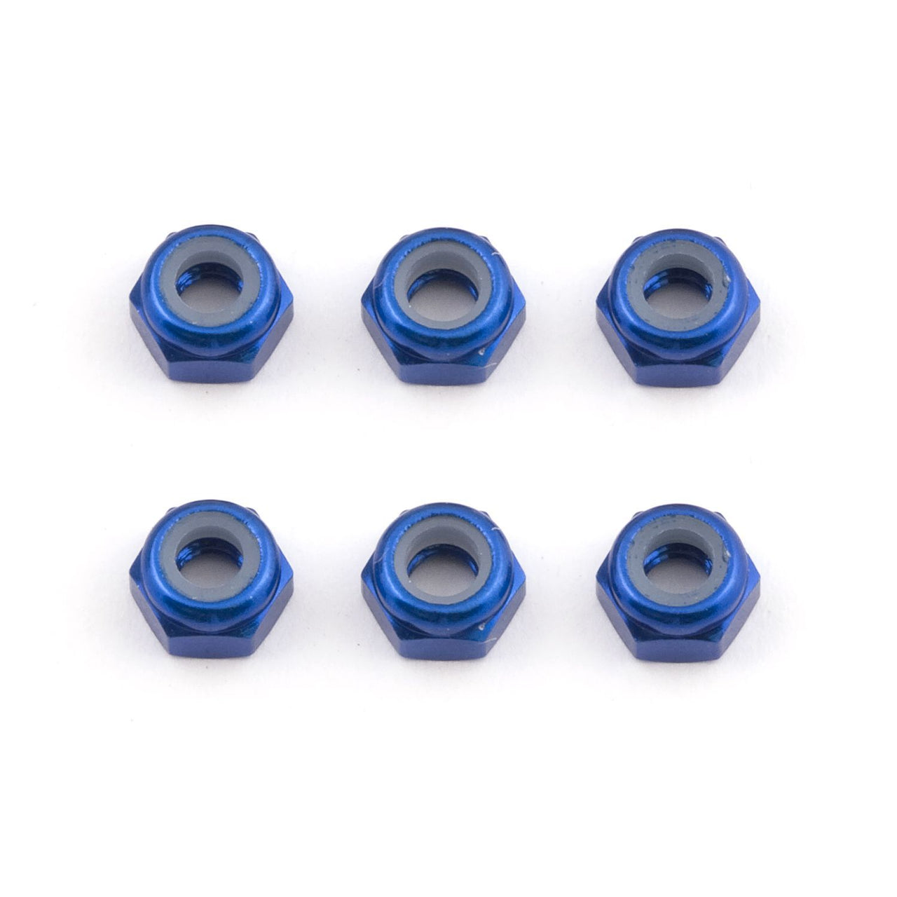AE31550 - Associated Electrics FT Locknuts, M3, blue aluminum