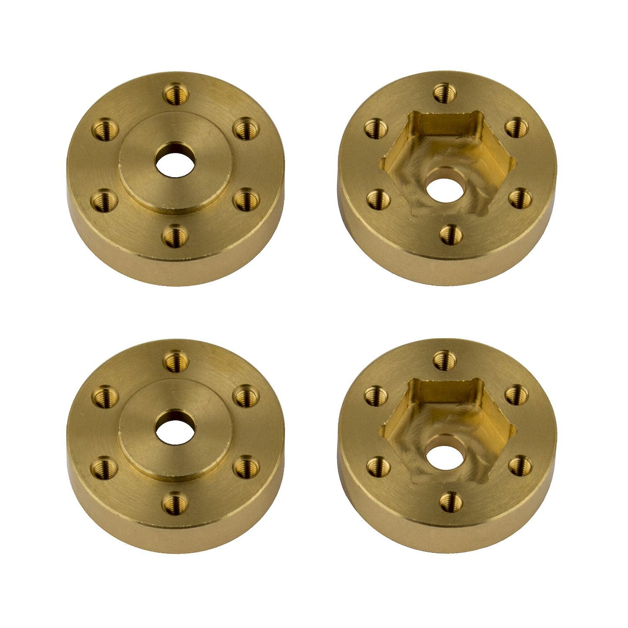AE42104 - Associated Electrics FT Enduro Beadlock Hex Adapters, brass