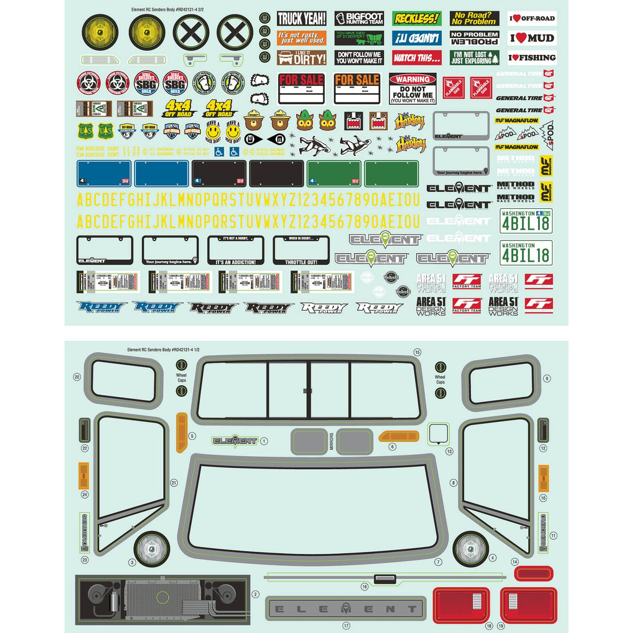 AE42122 - Element RC Sendero Body Decal