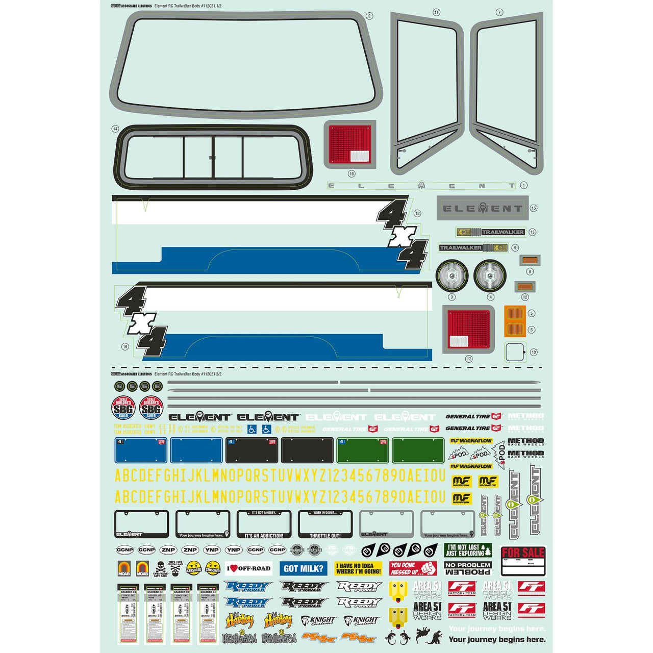 AE42142 - Element RC Trailwalker Body Decals