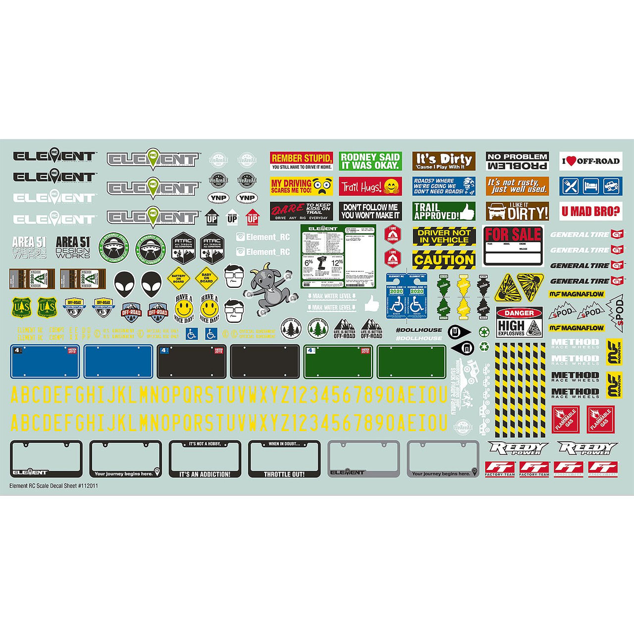 AE42148 - Element RC Enduro Scale Decal Sheet